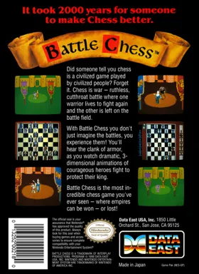 Battle Chess (USA) box cover back